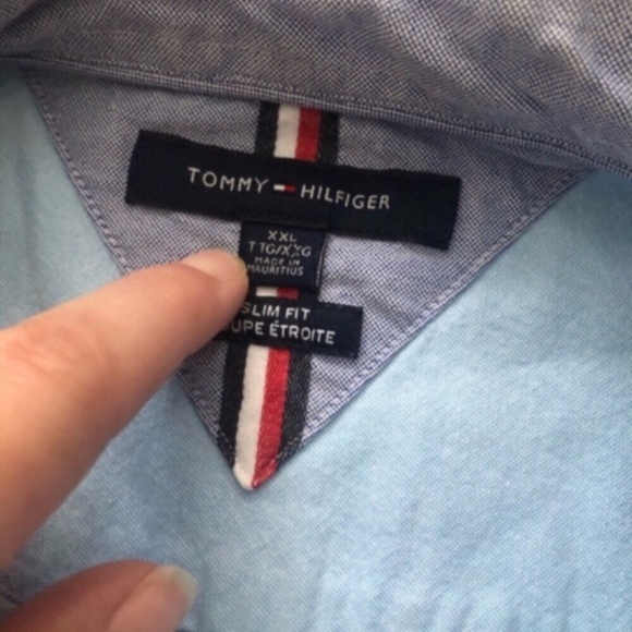 Tommy Hilfiger Blue Casual Button Down Shirt - Picture 4 of 6